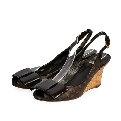 louis vuitton wedge sandal|Louis Vuitton amarante slingback sandals.